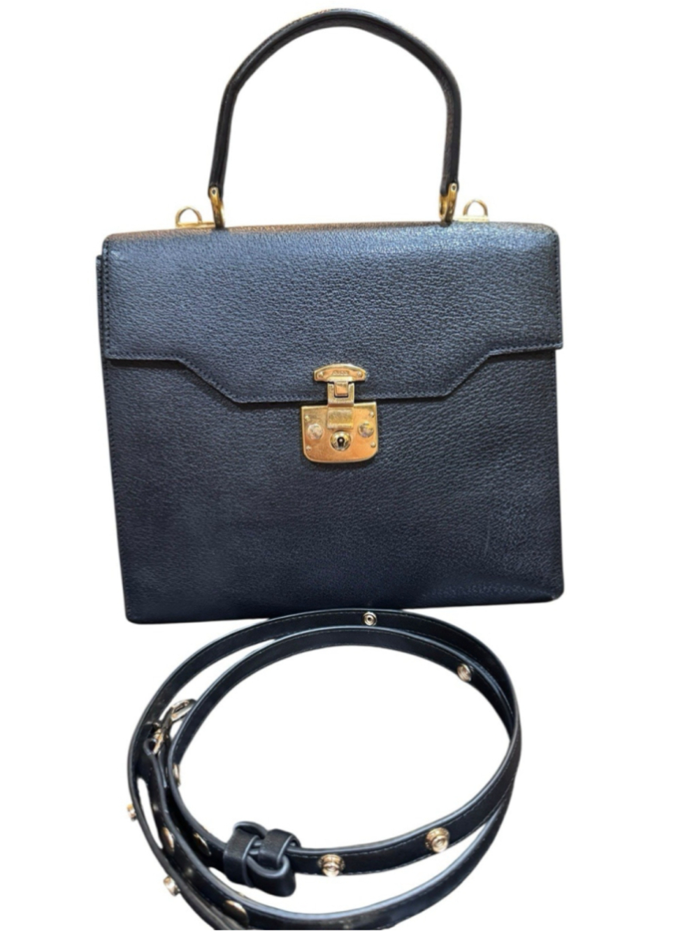 Gucci Lady Lock 2 Way Top Handle/ Crossbody Leather Dust Bag, COA - Picture 12 of 17